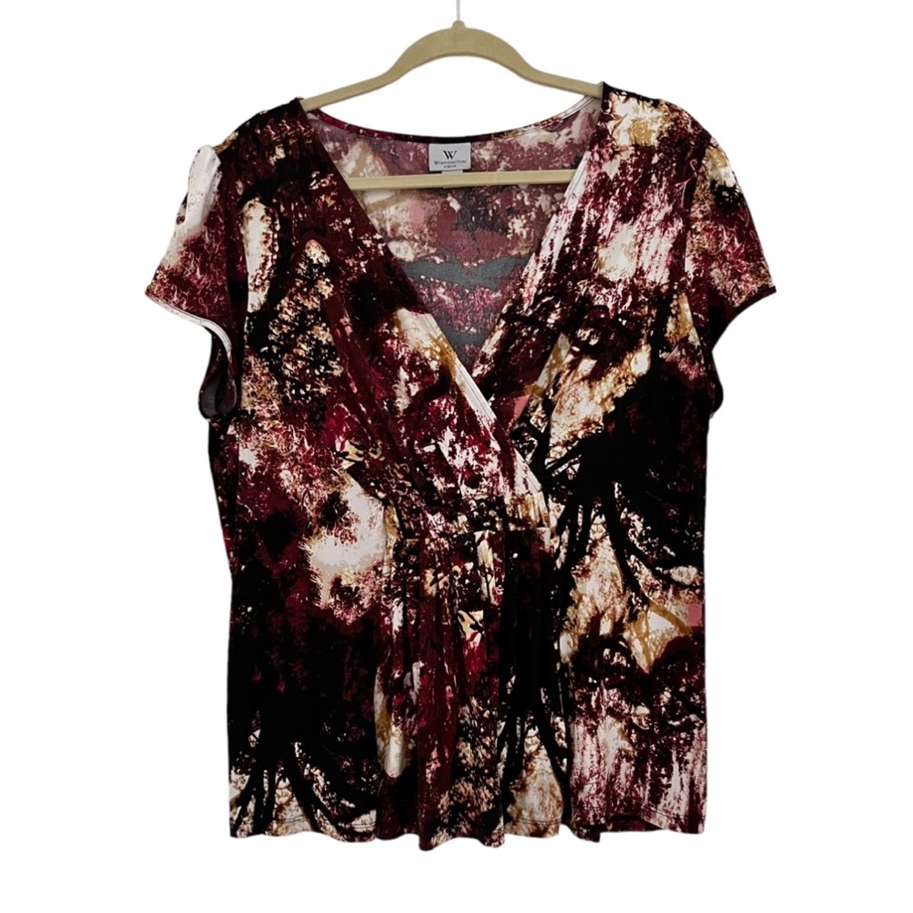 Worthington Stretch Abstract Design Top